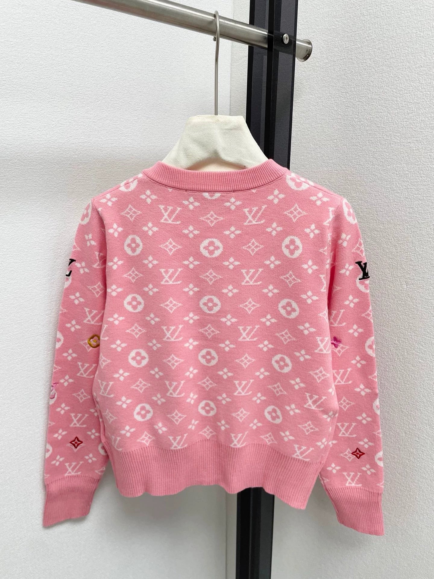 25fw Full printed vintage knitted cardigan