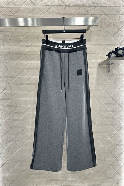 25fw Drawstring webbing wide leg pants