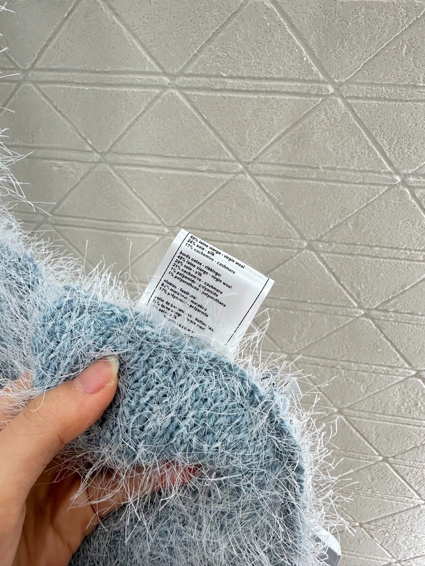 25fw Mohair knitted scarf