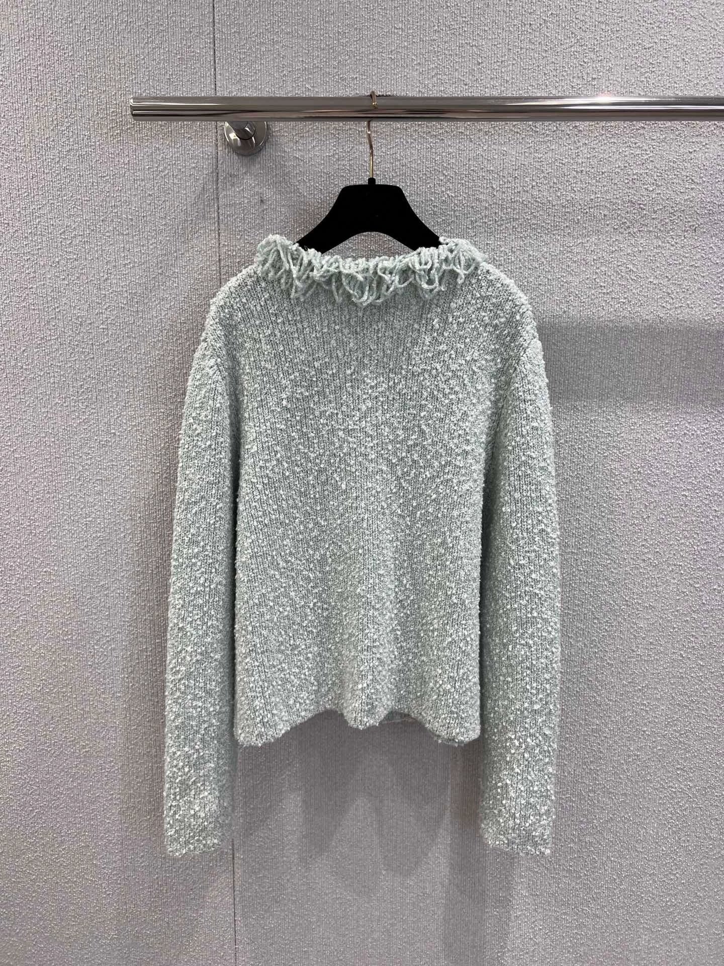 25fw Tassel collar dopamine knit cardigan