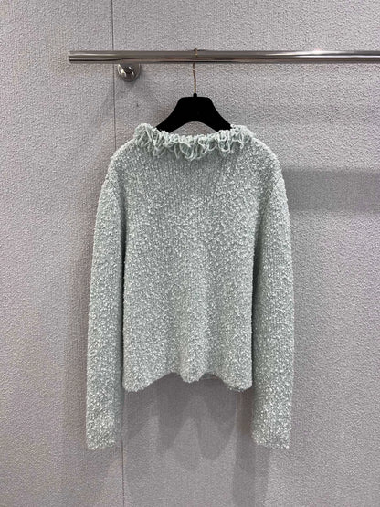 25fw Tassel collar dopamine knit cardigan