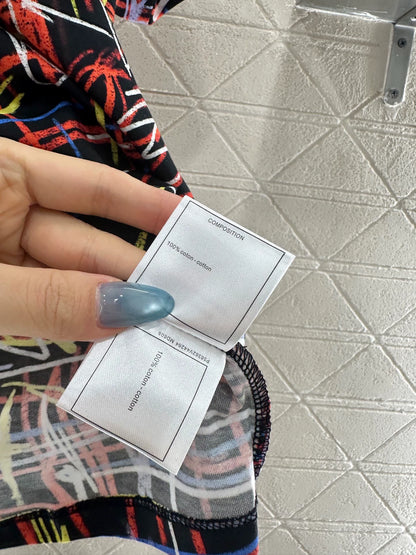 25fw Round neck graffiti printed T-shirt