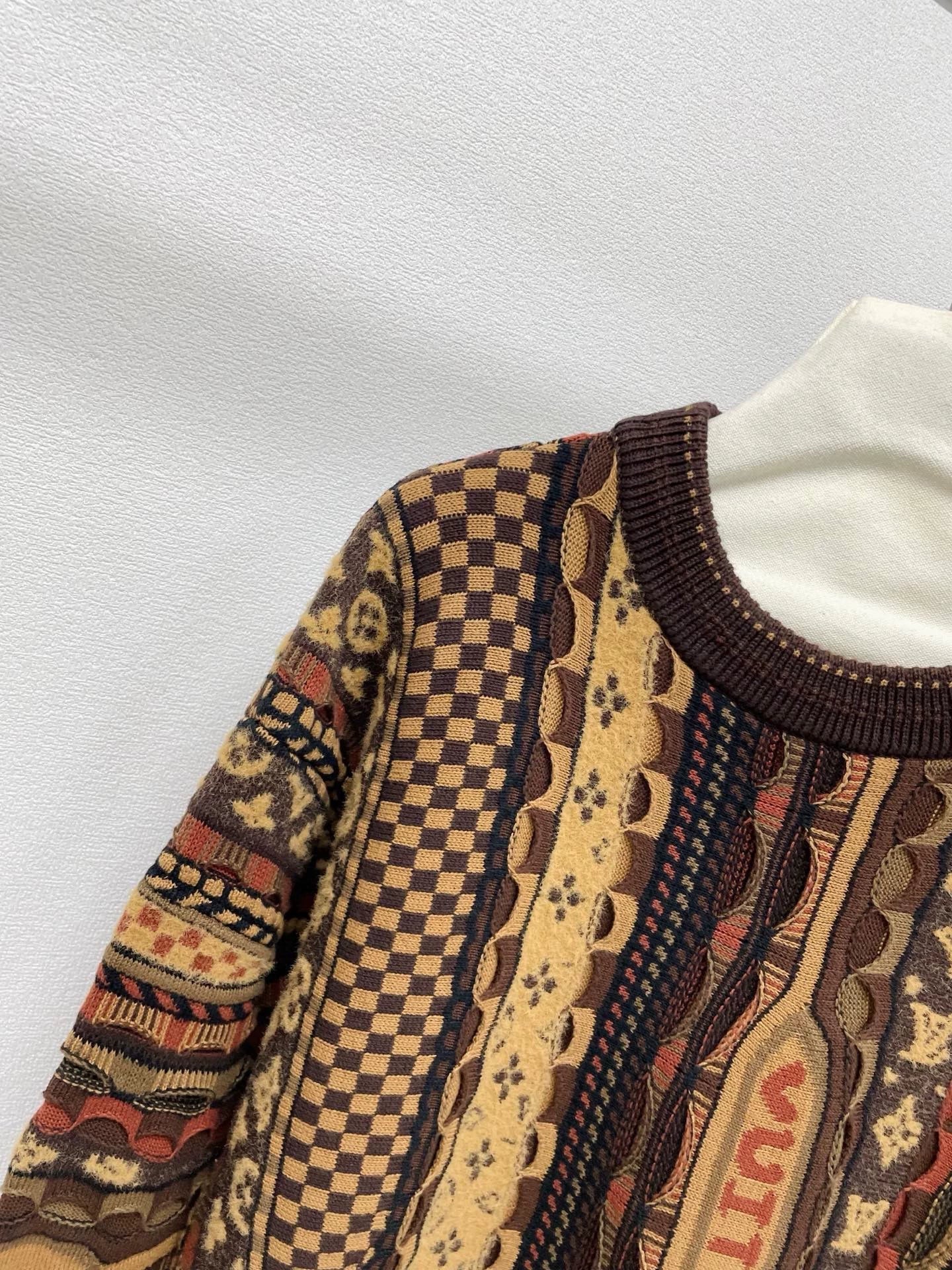 25fw Flower jacquard knitted sweater