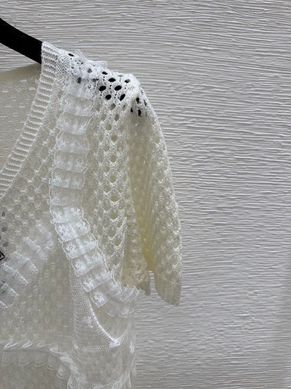 25fw Fake two knitted short sleeves