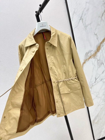 25fw Collar drawstring trench coat jacket