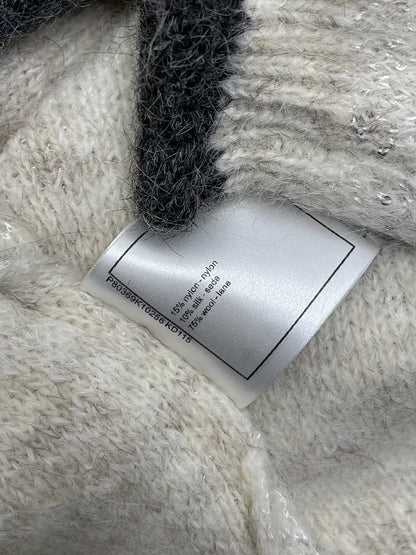 25fw V-neck pearl knitted cardigan