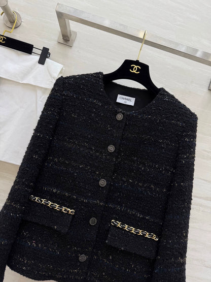Knitted tweed jacket