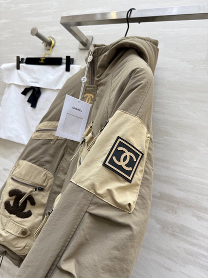 Hooded design with down and cotton jacket