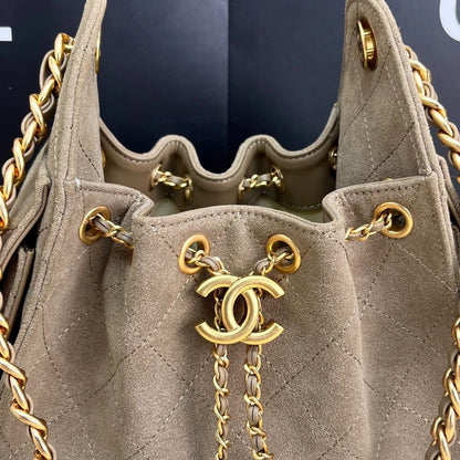 25C suede hippie bag (grey）