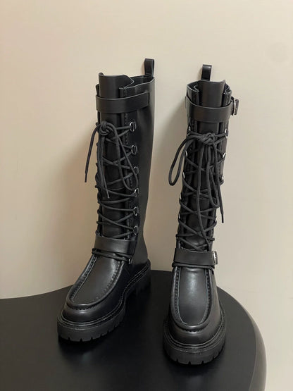 25Fw thick soled straight boots