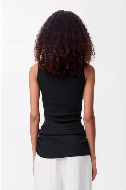 25fw Wrinkled gold buckle vest