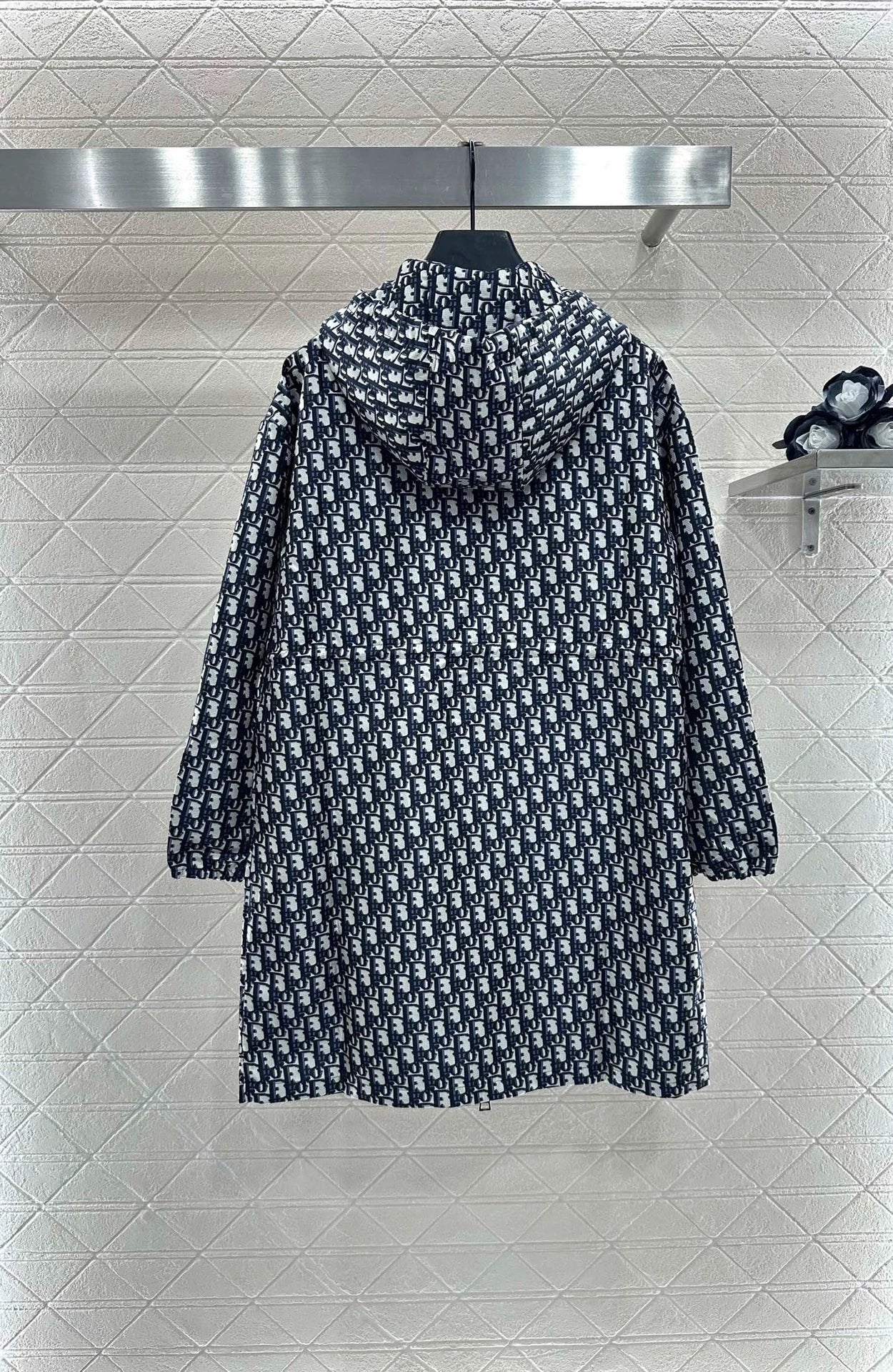 25fw Jacquard hooded windbreaker jacket