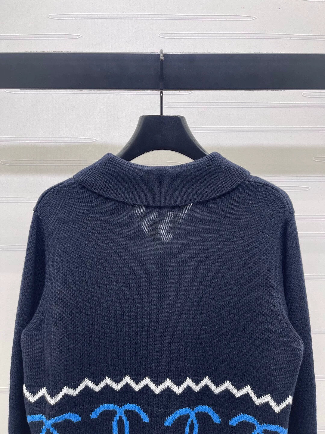 Collar Double C Knitted Cardigan