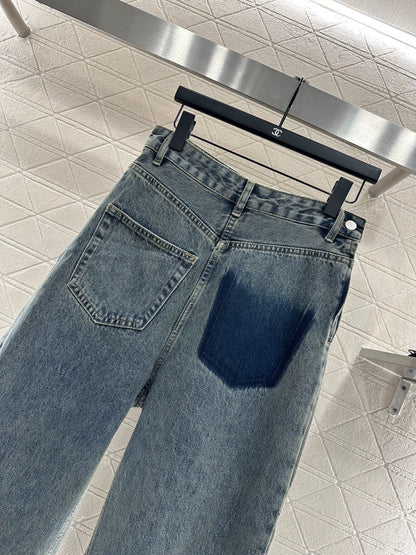 25fw Blended pocket curved knife jeans