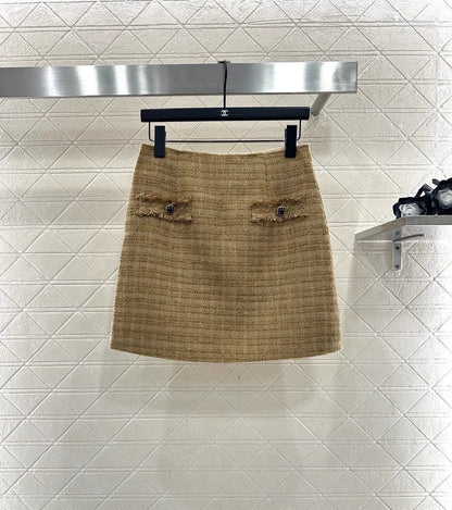 Woolen woolen coat short skirt set