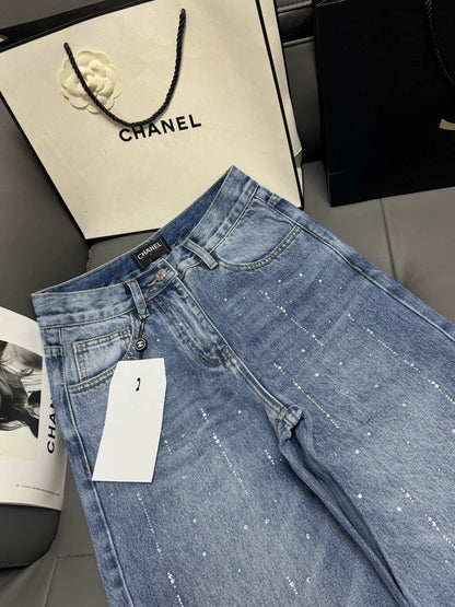 25fw Hot stamping straight leg jeans