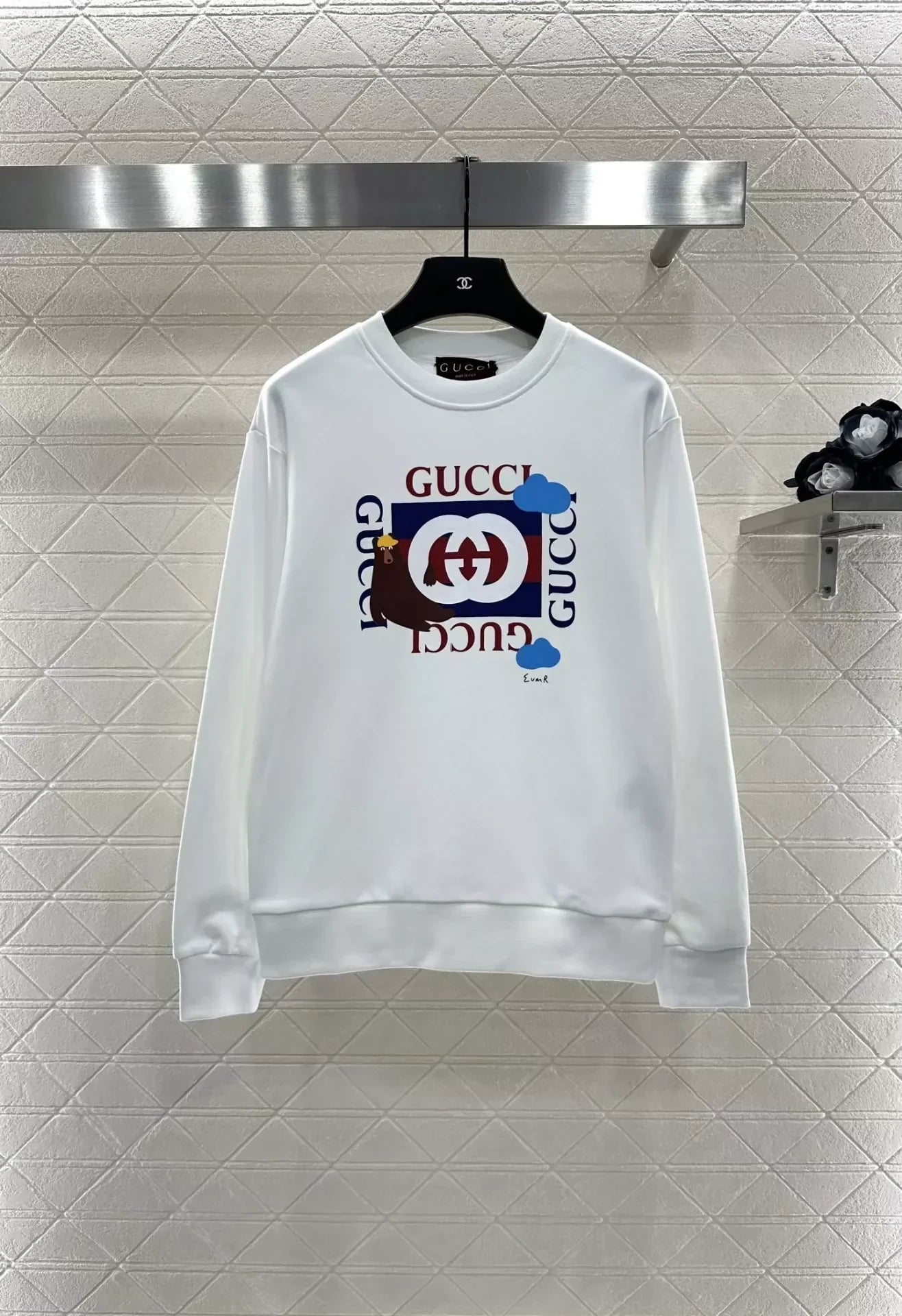 25fw Round neck letter contrasting hoodie