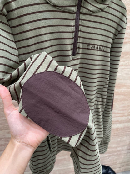 25fw Retro striped slim fit hoodie(vintage series)