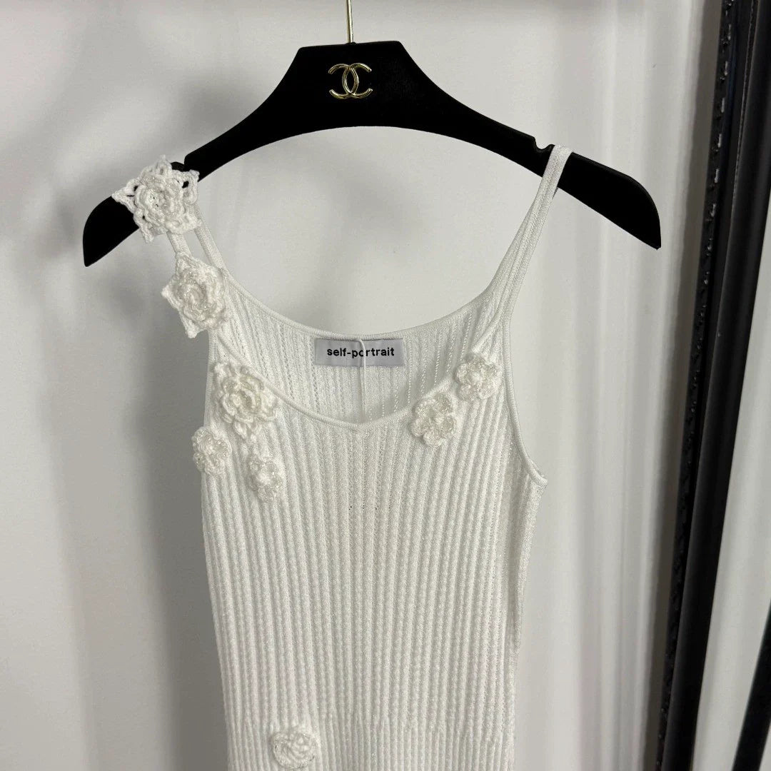 25fw Three dimensional crochet hollow dress