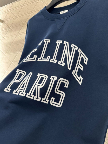 25fw Round neck letter contrasting hoodie