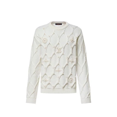 25fw Retro pearl pullover sweater