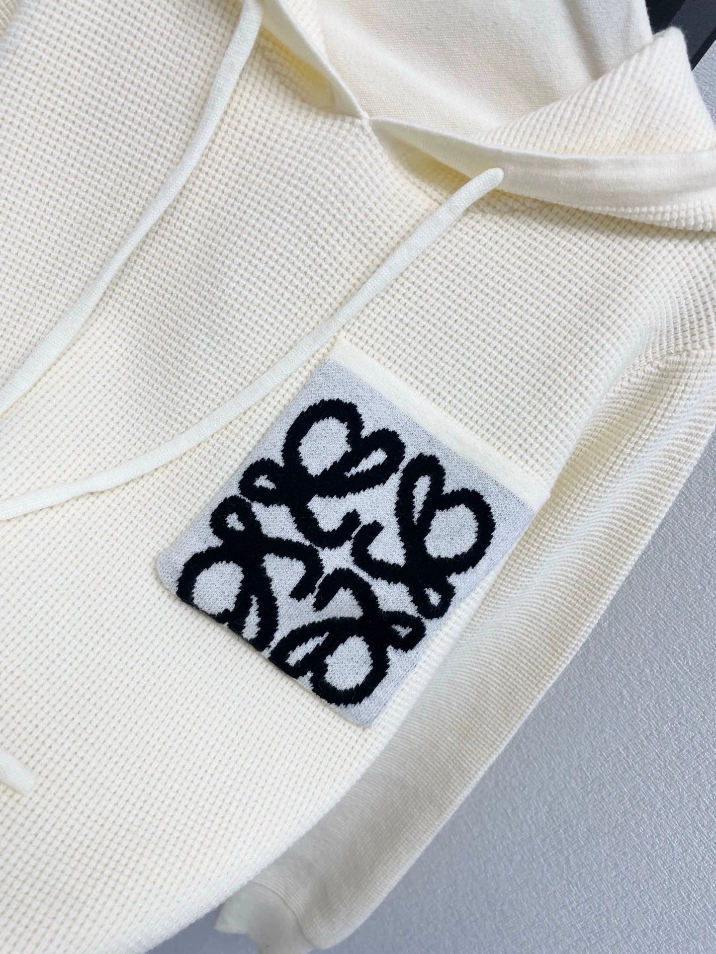 25fw Jacquard hooded knitted sweater