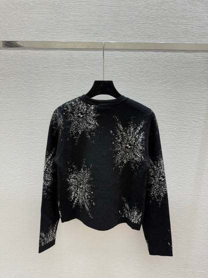 25fw Jacquard V-neck cardigan