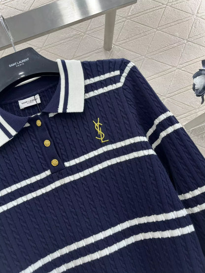 25fw Striped Knitted Dress