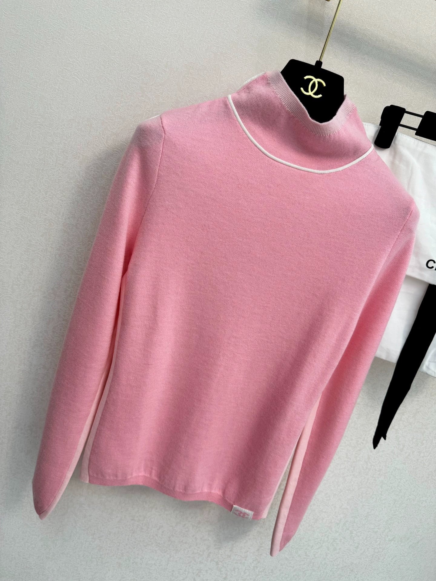 High necked woolen sweater