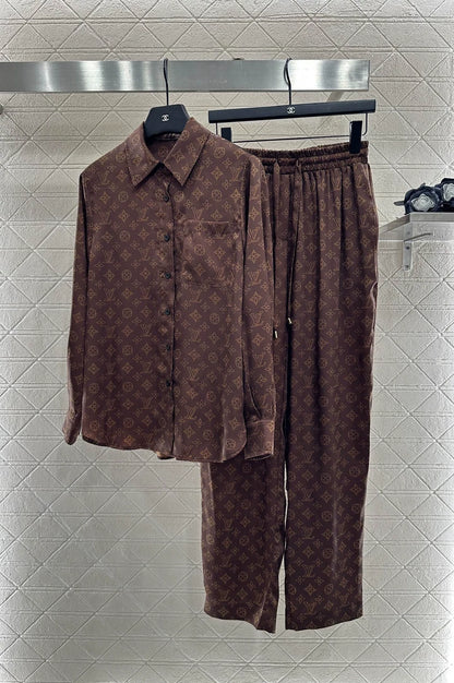 25fw Floral printed pajama set