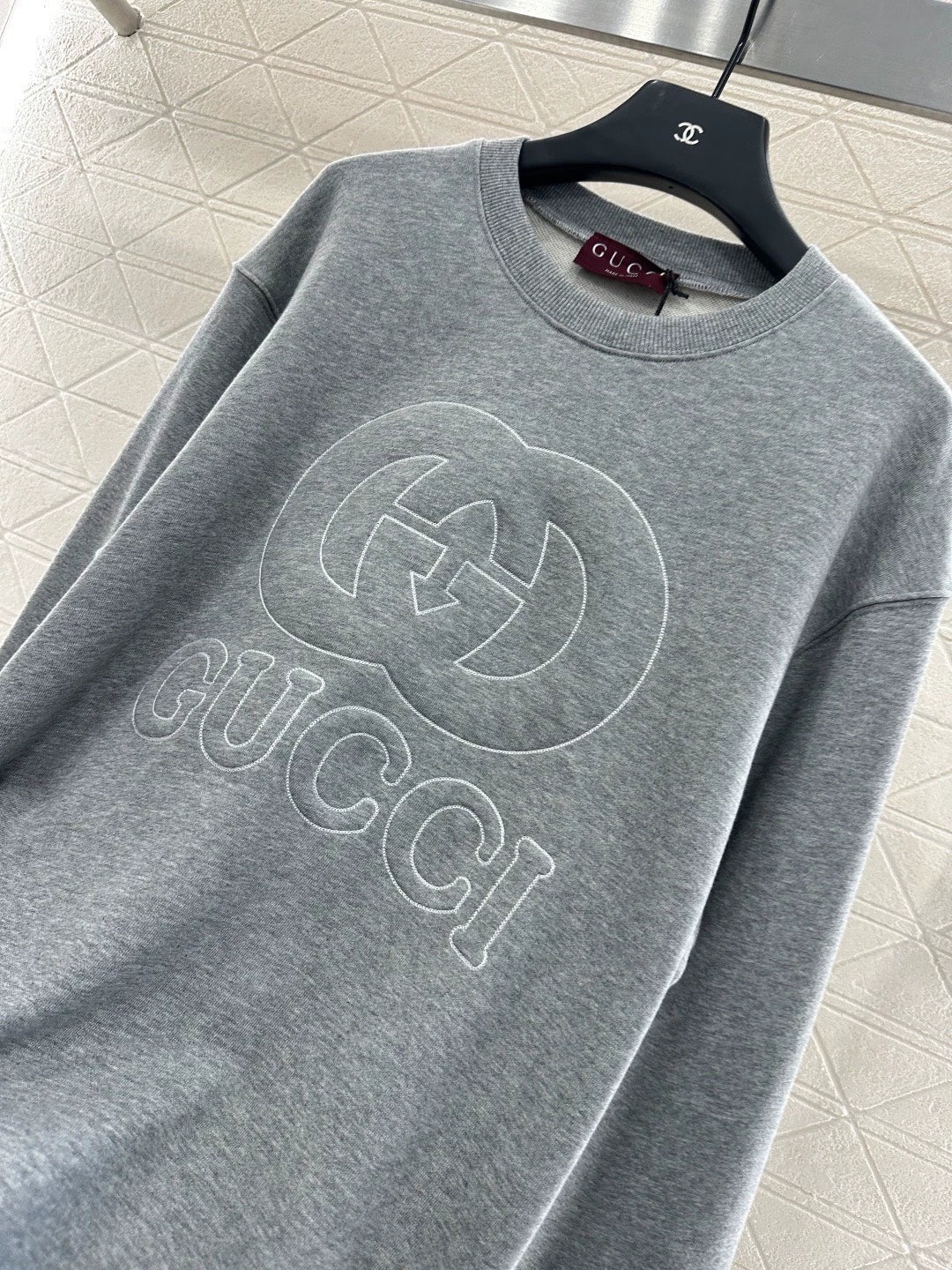 25fw Round neck letter hoodie