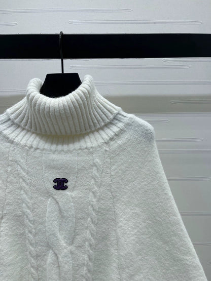 White high necked sweater