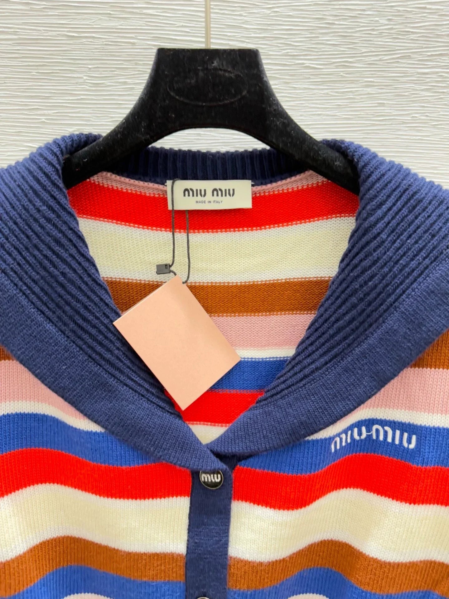 25fw Striped knitted cardigan