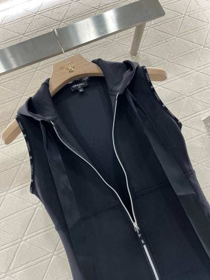 25 New Hooded Zipper One-piece Tankini Swimsuit