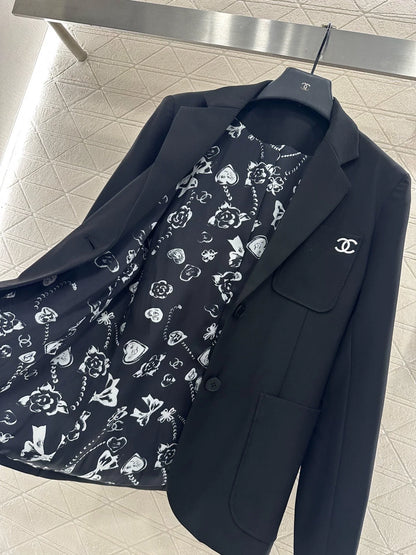 25fw Brooch suit silhouette jacket