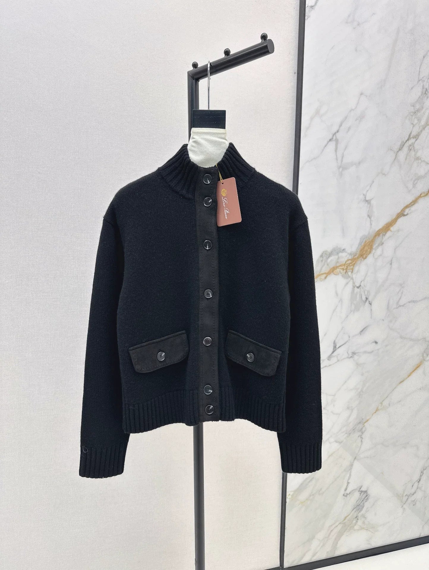 25fw new cashmere stand collar jacket