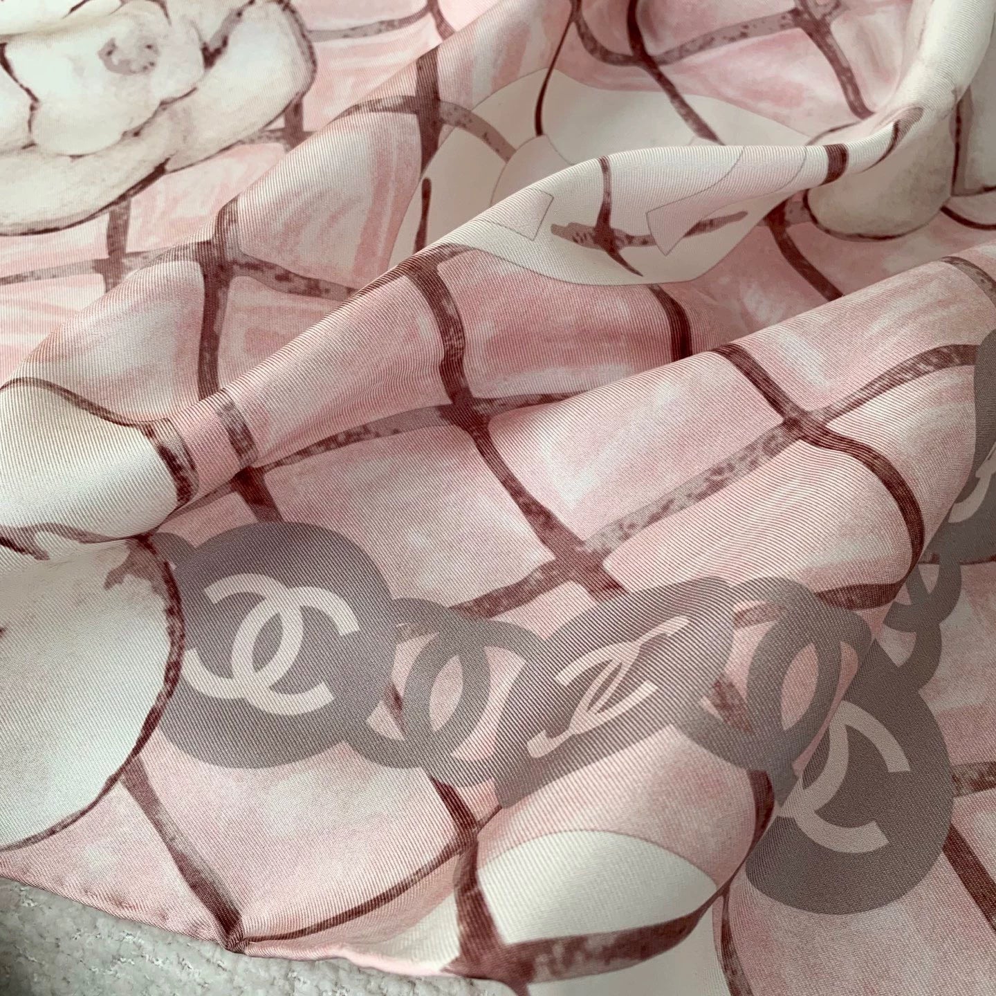 C 25 Camellia Pink Scarf