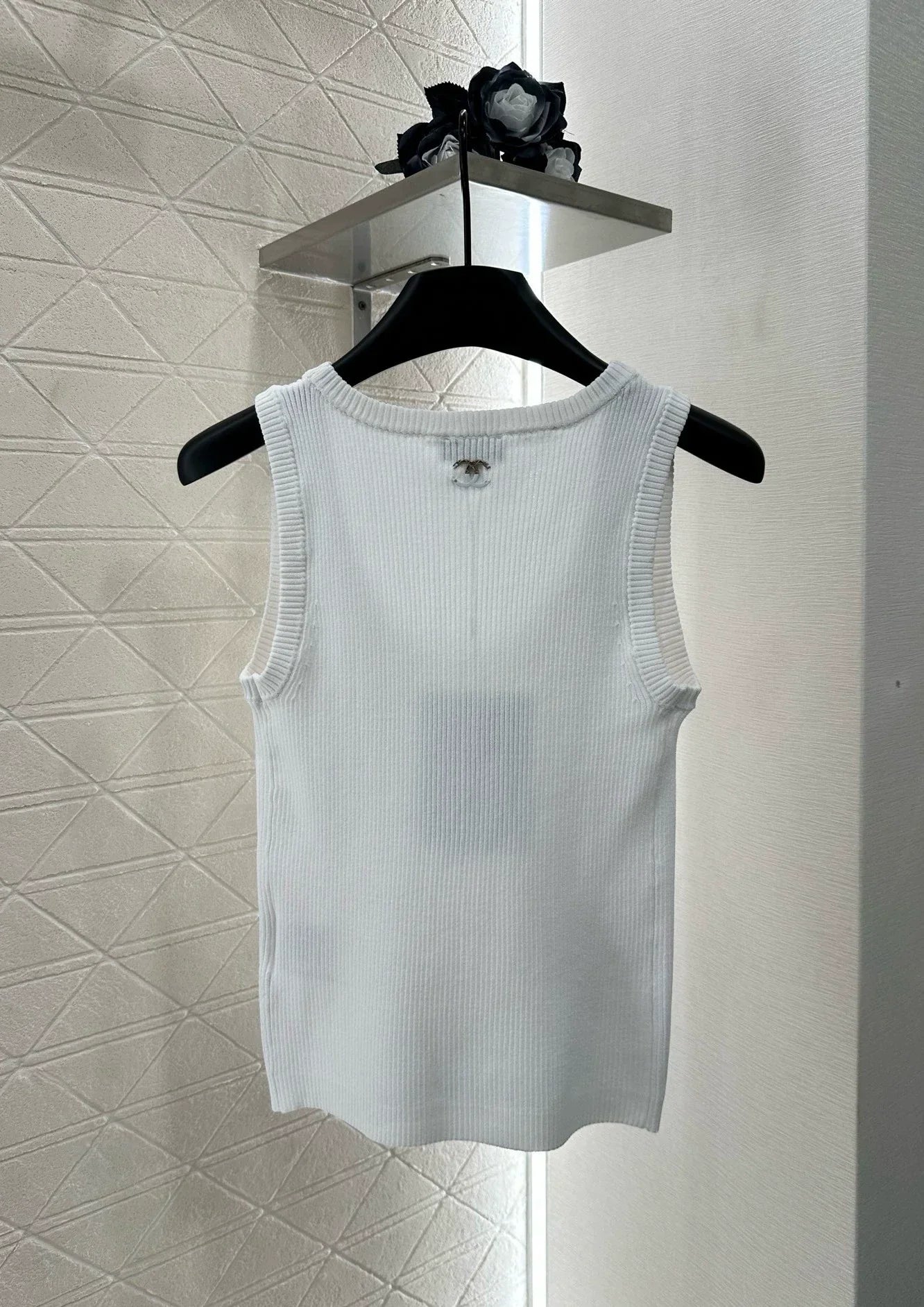 25fw Hollow knit vest