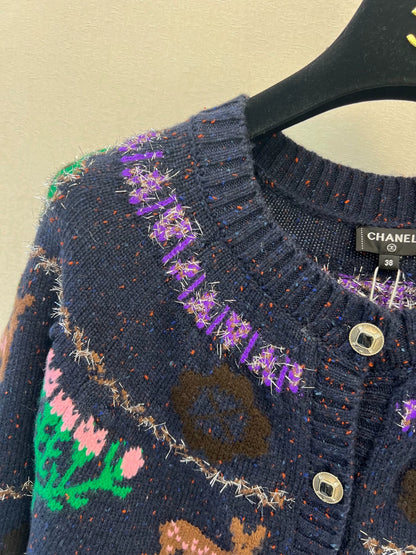 Deer knitted cardigan