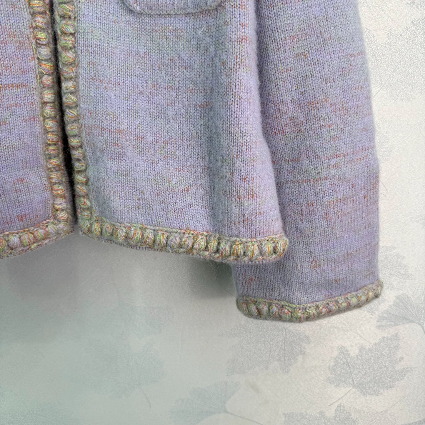 25fw Purple knitted cardigan