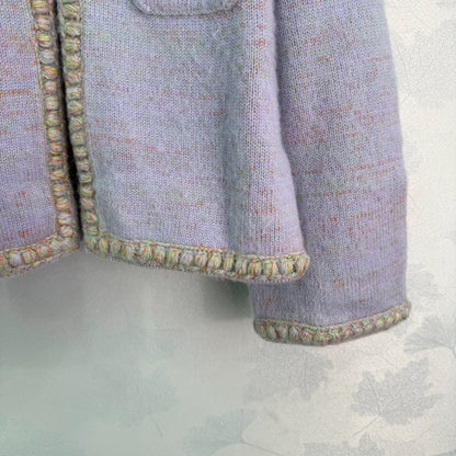 25fw Purple knitted cardigan