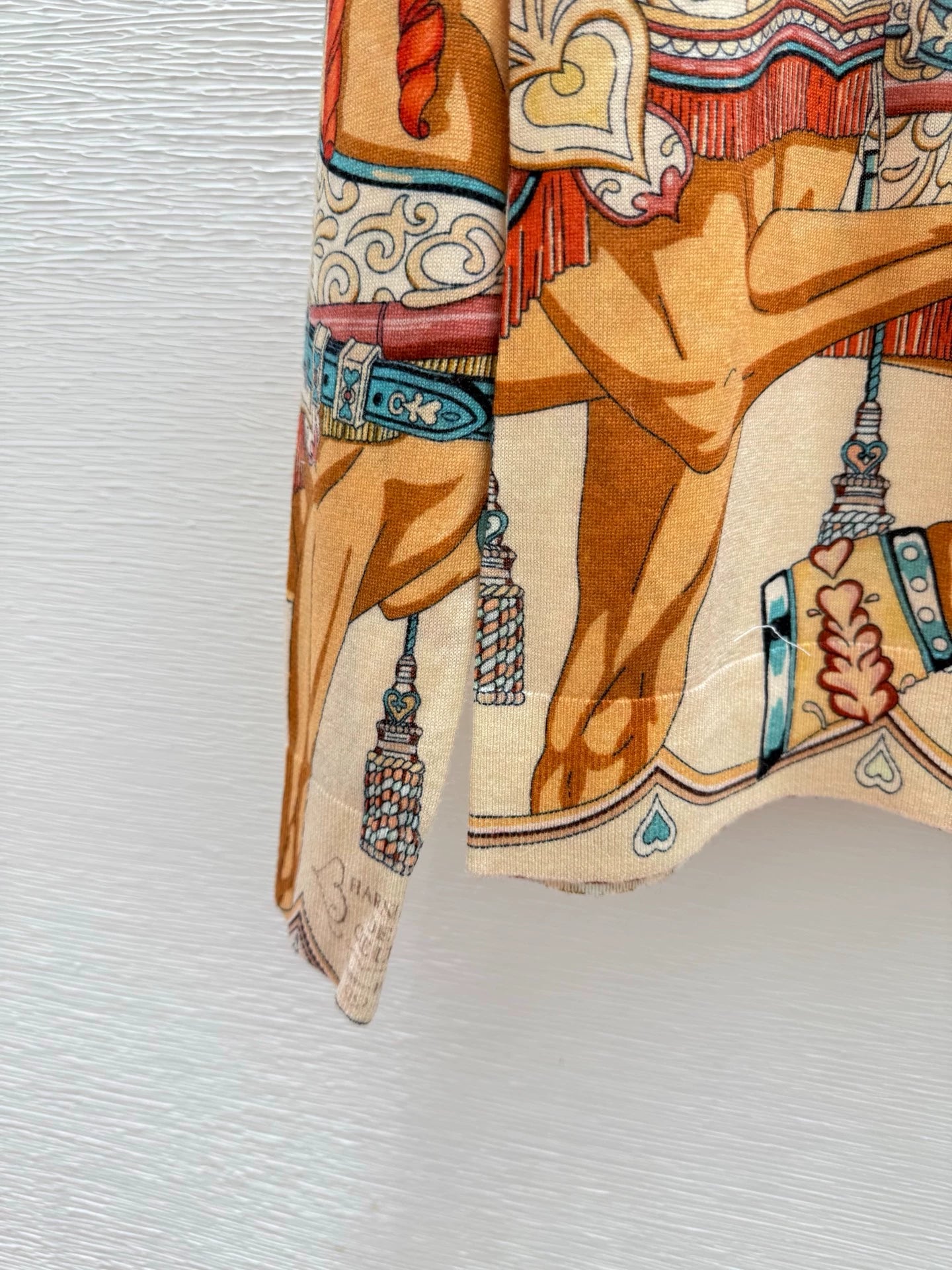 Horse head pattern knitted sweater