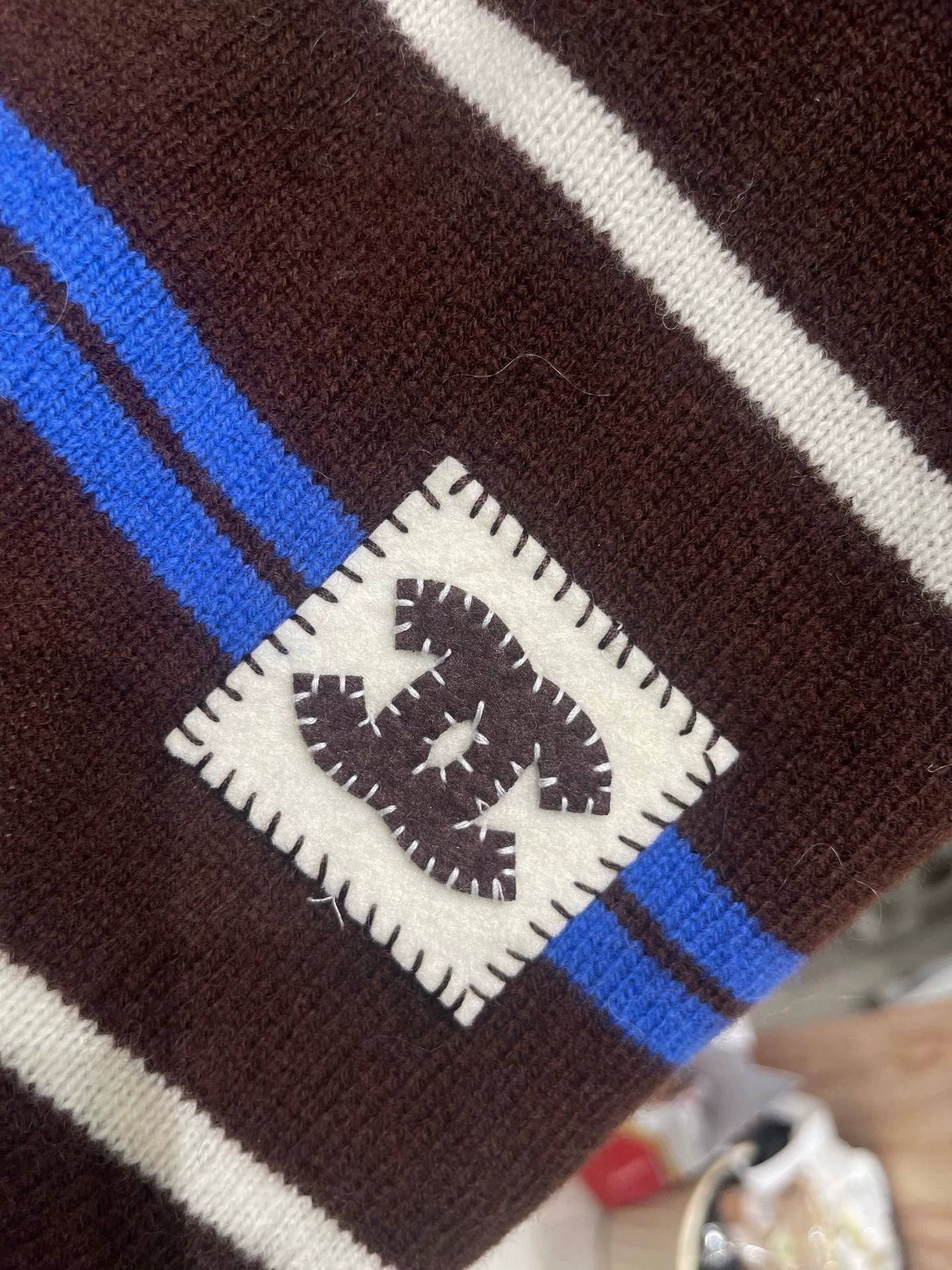 25fw Striped collar design sweater(vintage series)