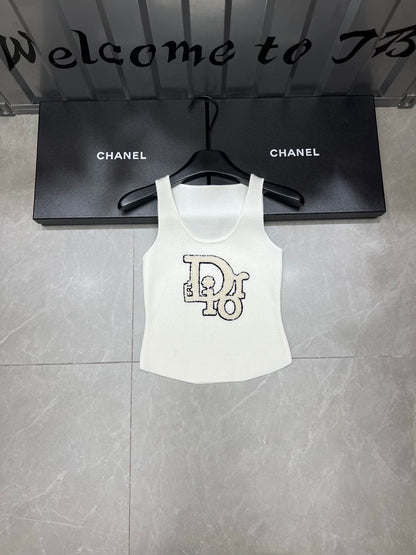 25 Flocked letter vest