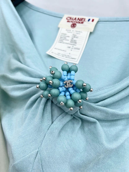 Flower decoration versatile base shirt