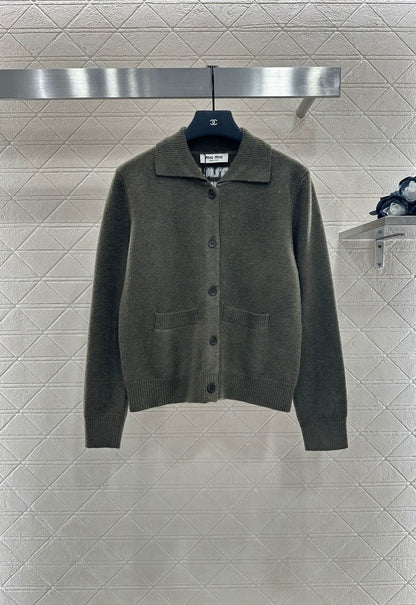 25fw Collar knit cardigan