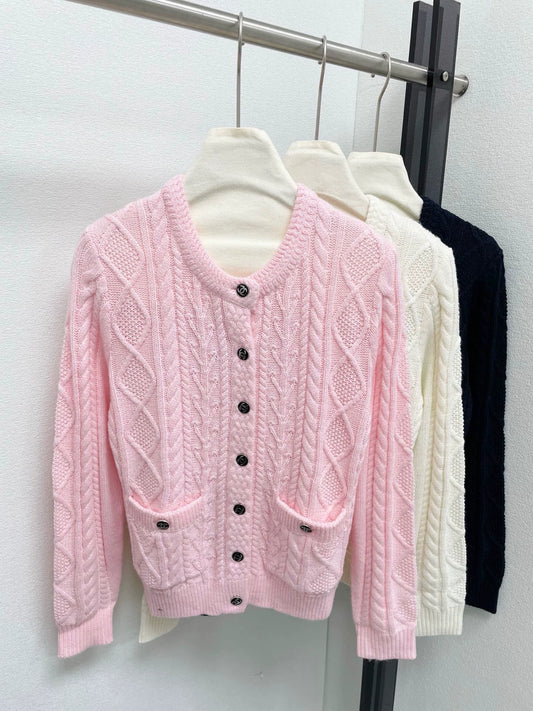 Skiing series knitted cardigan