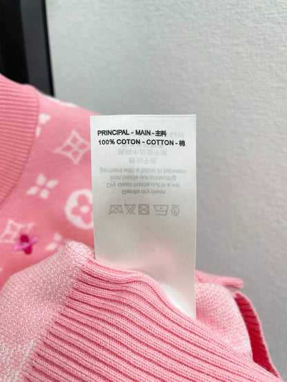 25fw Full printed vintage knitted cardigan