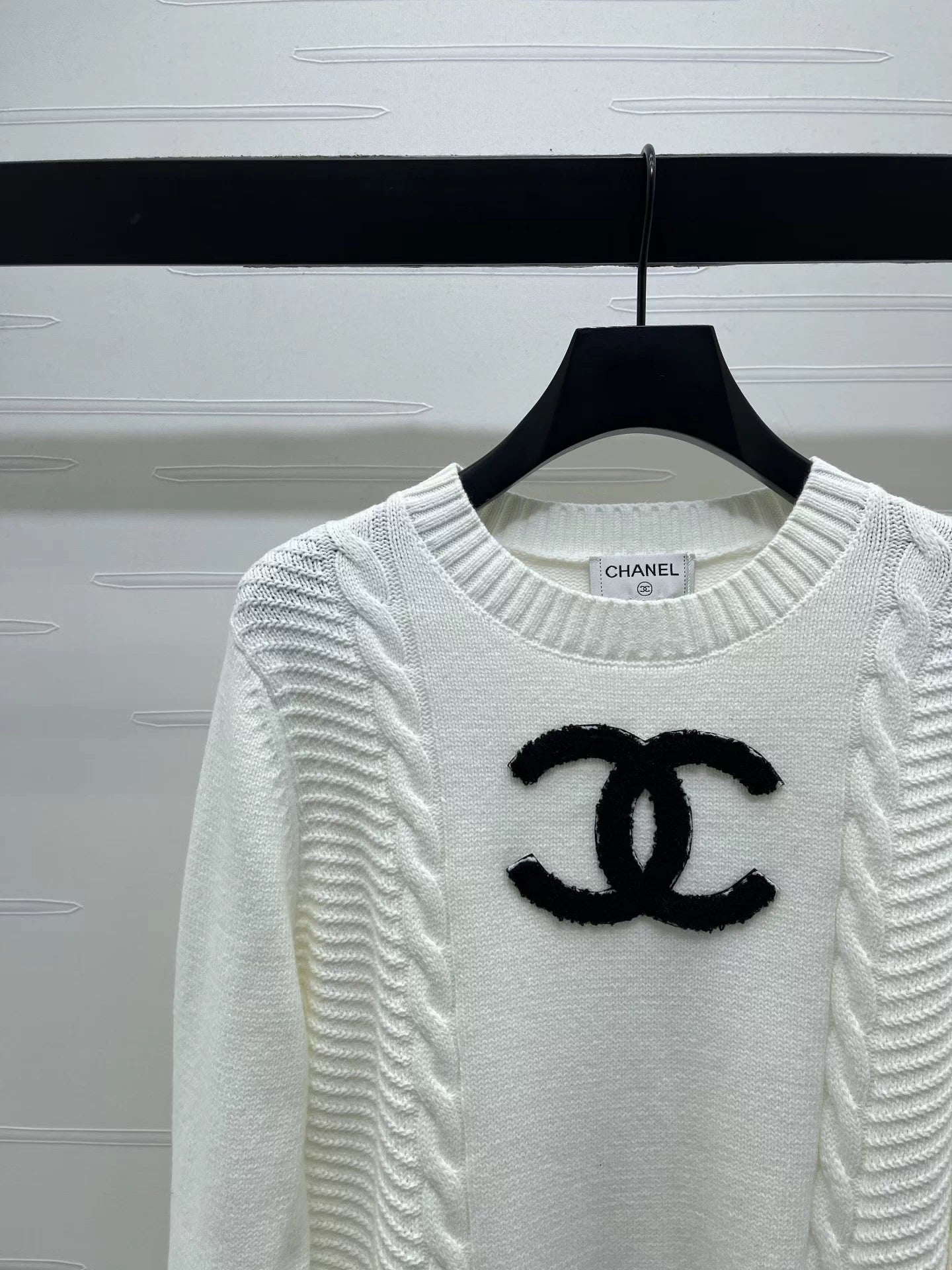 Letter knitted sweater