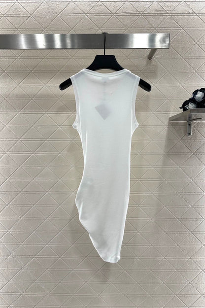 25fw Wrinkled gold buckle vest